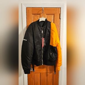 on hold C2H4 x MASTERMIND x Alpha Industries bomber jacket